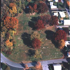 A second aerial view of Midland Cemetery.  Click this picture for a larger view.