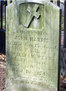 Gravestone of John Harris the trader.