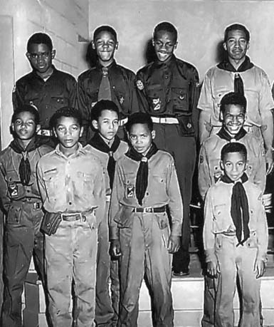 Group portrait of African American scout troop, Steelton, Pennsylvania.  Click for the entire image.