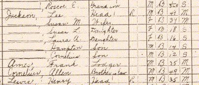 Portion of the 1920 census sheet from Steelton, Pennsylvania.