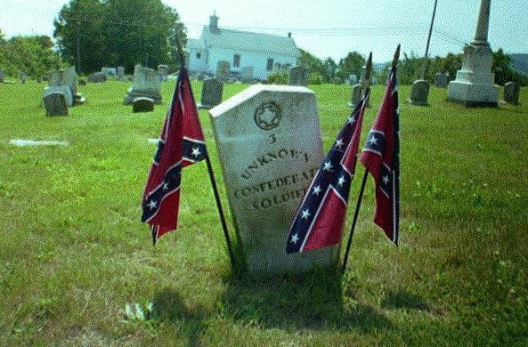 Headstone for 3 Unknown Confederate Soldiers, in the Furnace Church Cemetery.