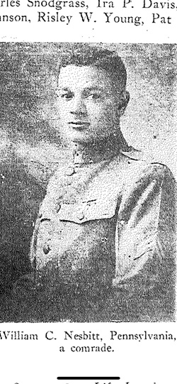 Photograph of William C. Nesbit in army uniform, clipped from a newspaper article.