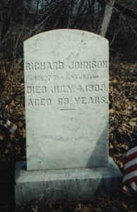 Tombstone of Richard Johnson, Co. G., 127th USCT.