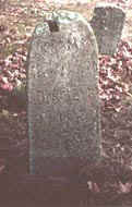 Image of a homemade headstone at Midland Cemetery.