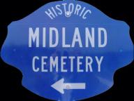 Sign installed by Swatara Township pointing to Historic Midland Cemetery.