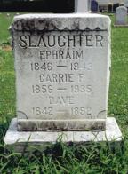 Tombstone of Ephraim Slaughter, Civil War veteran.