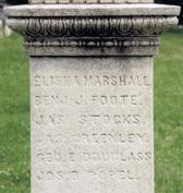 Detail of Civil War Monument showing names of sponsors.