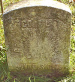 Tombstone of Corporal Crawford Reed, Tidioute Cemetery.  Click for a larger image.