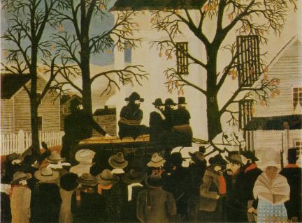 John Brown Going to His Hanging, by Horace Pippin, 1942